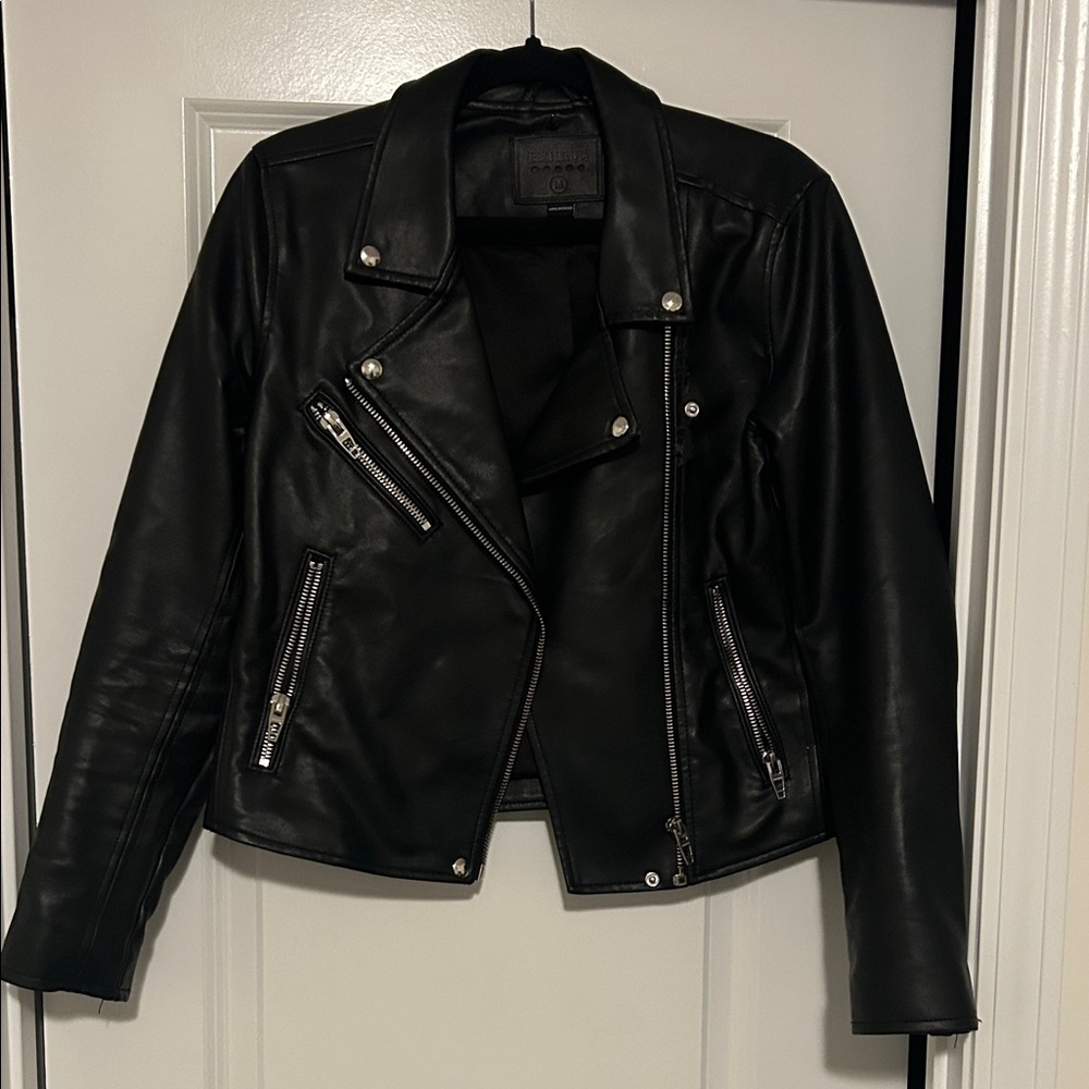 Blank NYC Black Vegan Leather Moto Jacket
